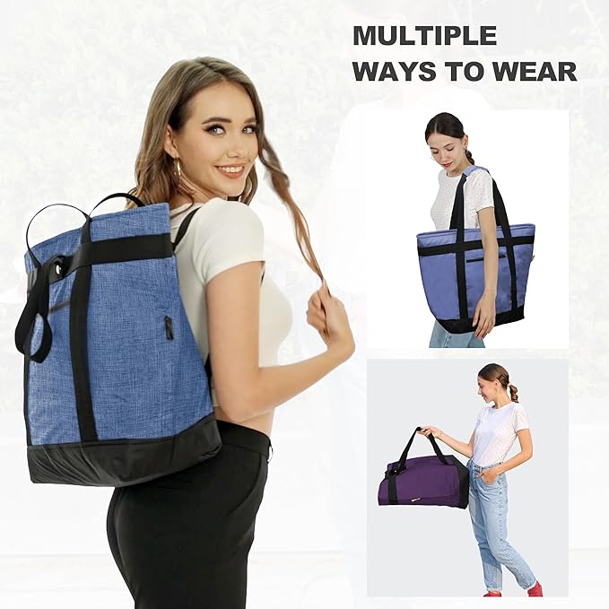 BeeGreen Cooler Bag Soft Leakproof Insulated Tote with Zipper for Beach Travel Grocery