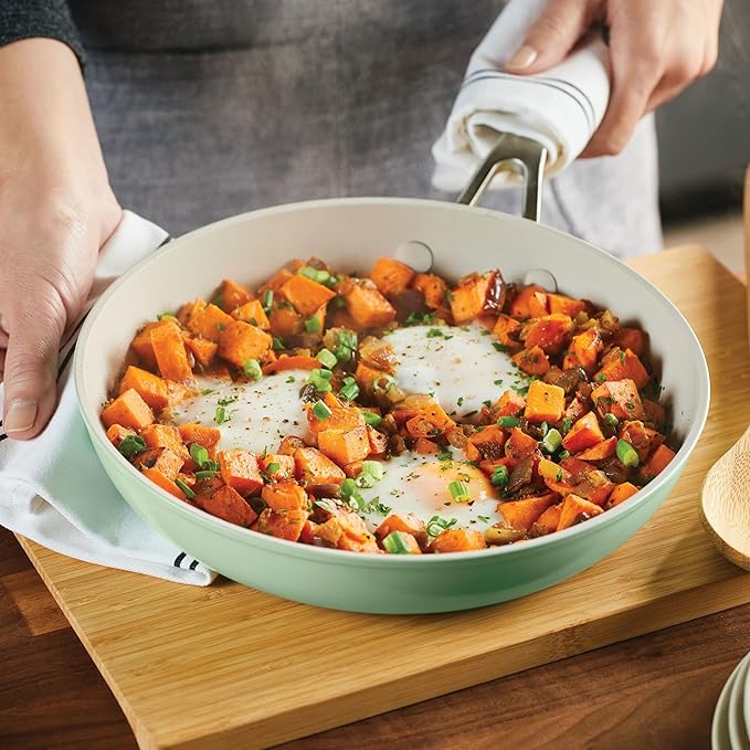 KitchenAid Hard Anodized Ceramic Nonstick Frying Pan/Skillet, 10 Inch, Pistachio