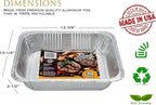 EHOMEA2Z Aluminum Pans (30 Pack) – MADE IN USA, Disposable Foil Trays for BBQ, Grilling, Roasting, Catering, and Restaurants,Crawfish Trays, 9x13