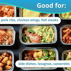 IDL Packaging Aluminum Foil Lids for Full Size Aluminum Steam Table Pans - 21" x 13" (pack of 10) - Disposable Cover for Aluminum Grill Pans - Oven & Freezer Safe - Durable Top for Aluminum Foil Pan