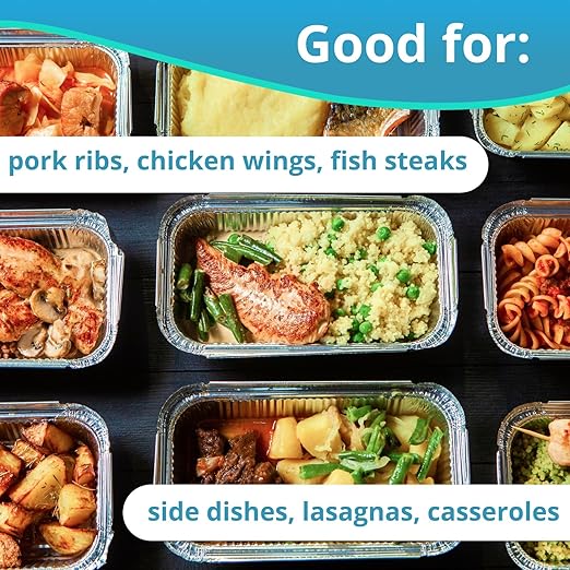 IDL Packaging Aluminum Foil Lids for Full Size Aluminum Steam Table Pans - 21" x 13" (pack of 25) - Disposable Cover for Aluminum Grill Pans - Oven & Freezer Safe - Durable Top for Aluminum Foil Pan