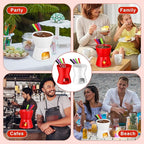 Nuogo 4 Pcs Fondue Set Fondue Pot Mini Fondue Pot Set Melting Bowl Set with 16 Pcs Mini Forks for Cheese, Chocolate, Tapas, Butter and Caramel