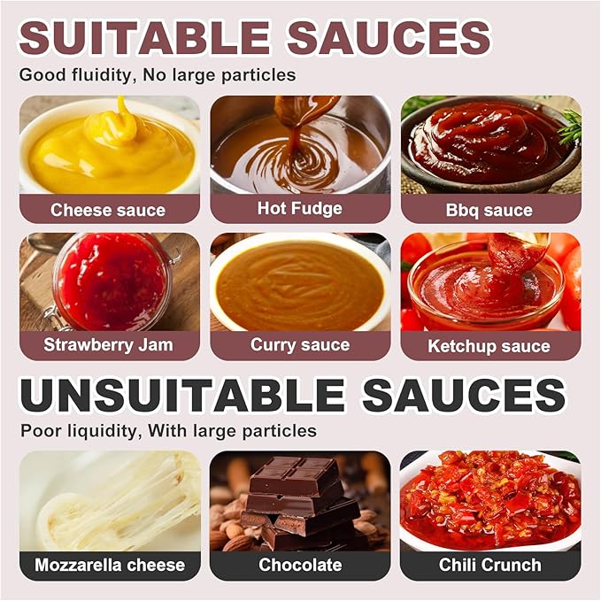 Sauce Warmer Dispenser Sauce Bottle Warmer Nacho Cheese Warmer Dispenser with 650ml Bottles, Bottle Warmer for Cheese Hot Fudge Caramel, 86-185℉110V