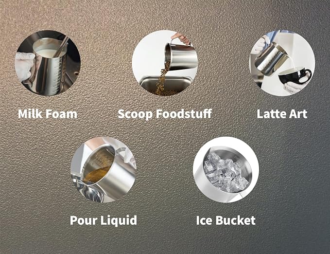 CURTA 18/8 Stainless Steel Measuring Cup with Handle and Pour Lip, Metal Pitcher with Oz and ML marking, 32 OZ/1000 ML- 4 Cup), Heavy-Duty Pitcher