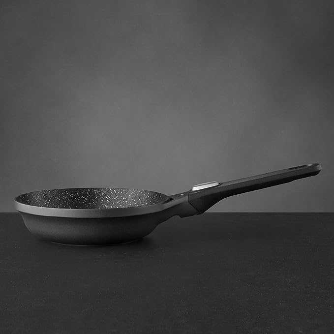 BergHOFF GEM 9Pc Non-stick Cookware Set, Best for Glass Top Cooktop and Gas Stove, Black