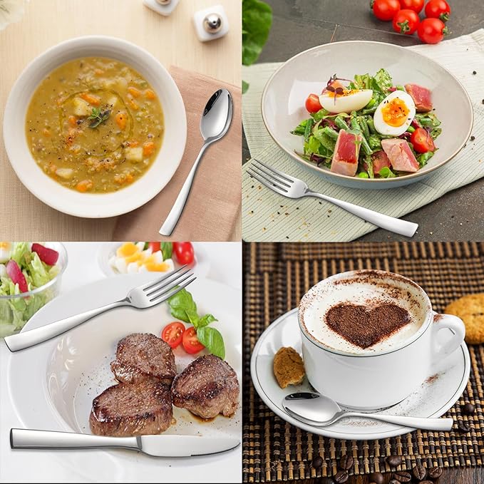 Silverware Set for 4, Barenthal 20 Piece Luxury Heavy Duty Silverware Flatware Set, Mirror Finish, Dishwasher Safe, Premium 18/10 Stainless Steel Cutlery Set for Home, Kitchen, Wedding, Party, Gift