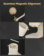 Cocinare ESSENCE DUO B38 Ultra Coffee Grinder - Electric Wireless 2-in-1 Removable Countertop Manual Grinder Kit, 80 Precision Setting, GhostEdge Burr - Design for Pour-over & Espresso (Vintage White)