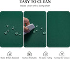 Softalker Rectangle Tablecloth, Waterproof & Stain Resistant Table Cloths Wrinkle Free Fabric Washable 210GSM Polyester Table Cover for Spring/Party/Wedding - 90 x 132 inch,Green