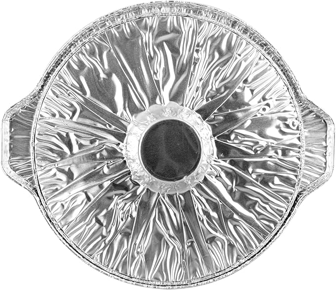Foil Lux 60 Ounce Pans And Lids, 100 Disposable Pots With Lids - Oven-Ready, Stove Compatible, Aluminum Foil Baking Pans, Freezable, For Outdoor Camping, Vacation, Picnic, And More - Restaurantware