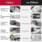 Fullstar Mandoline Slicer for Kitchen – Stainless Steel Vegetable Cutter & Cheese Grater with Adjustable Blades, Safety Glove & Catch Tray Included (7-in-1, Silver)