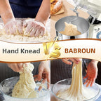 Dough Mixer 8.45 QT Electric Mixer - 660W 6 Speed Large Capacity Kitchen Stand Mixer with Whisk Dough Hook Mixing Beater Household Food Mixer for Baking Cakes Cookie Bread Salad (White)