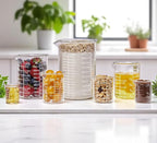 Ackers Etching Scale Glass Measuring Cup Set-V-Shaped Spout，Includes 60ml(2OZ), 120ml(4OZ), and 250ml(8OZ) Glass Measuring Beaker for Kitchen or Restaurant, Easy to Read