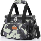 Lifewit Medium Lunch Bag Insulated Lunch Box Soft Cooler Cooling Tote for Adult Men Women, Camouflage 12-Can (9L)