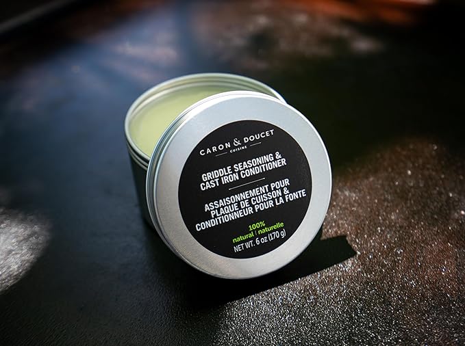 CARON & DOUCET - 100% Plant-Based Griddle Oil & Seasoning Set: Best For Maintaining, Protecting & Conditioning Griddle!