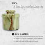 Green Onyx Butter Keeper - Round Marble Butter Dish for Countertop, 4" x 3.5" Butter Crock, Natural Green Onyx Kitchen Decor, Handle With Care