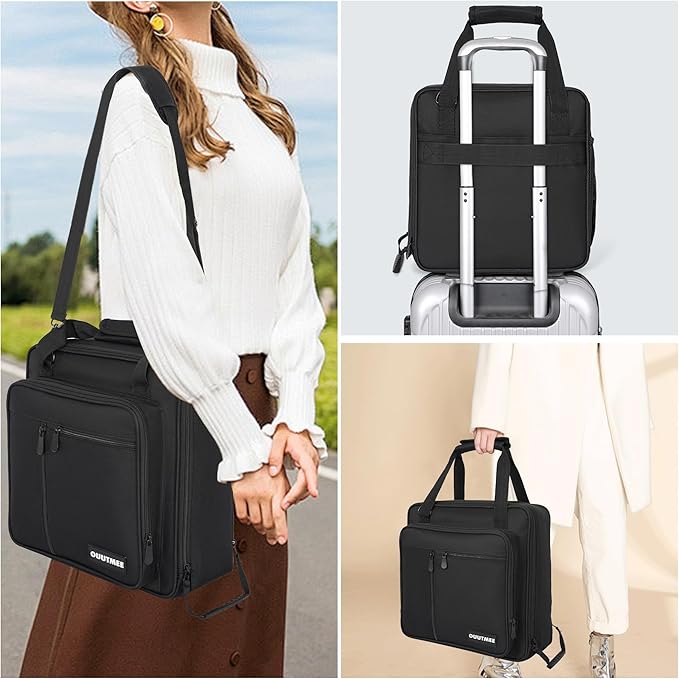 Coffee Maker Carrying Bag Compatible with Keurig K-Mini or K-Mini Plus, Single Serve Coffee Brewer Portable Storage Bag with Extra Pockets, Storage Tote Case With Multiple Pockets for K-Cup