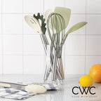 COOK WITH COLOR Silicone Cooking Utensils, Kitchen Utensil Set, Easy to Clean Silicone Kitchen Utensils, Cooking Utensils for Nonstick Cookware, Kitchen Gadgets Set, 10 Pieces, Green