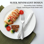 Silverware Set, 60-Piece Stainless Steel Flatware, 18/0 Stainless Steel Utensils, Dishwasher Safe, Modern Tableware for Home & Kitchen Dining