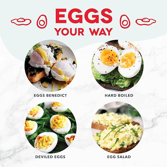 DASH Rapid Egg Cooker: 6 Egg Capacity Electric Egg Cooker for Hard Boiled Eggs, Poached Eggs, Scrambled Eggs, or Omelets with Auto Shut Off Feature - Aqua, 5.5 Inch (DEC005AQ)