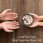 wheat straw small bowls 10oz set of 8 - Unbreakable Dessert Bowls for kids - Mini Bowl Sets for Ice Cream,Snack and Fruits - Microwave & Dishwasher Safe Appetizer Bowls (Deep Grey)