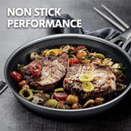 Non Stick Frying Pans Set,Hybrid Pan Set(8+10+12inch) Frying Pans Nonstick for cooking,PFOA Free Induction Cookware Sets,non stick Stainless Steel Skillets,Dishwasher and Oven Safe Kitchen set
