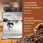 12-Pack Breville Water Filter BWF100 Replacement by Pureline, Compatible with Breville Espresso Machine