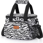 Lifewit Medium Lunch Bag Insulated Lunch Box Soft Cooler Cooling Tote for Adult Men Women, Zebra Stripes 12-Can (9L)