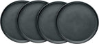 Stone Lain Stoneware Coupe - Celina Round Salad Plates Set, 4-Piece, Grey Matte