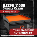 KITCHEN PERFECTION 17" Premium Silicone Griddle Cover Mat for Blackstone Griddle 17 Inch - Hermetic Protection from Rust & Debris All Year, Fits All Blackstone 17 Inch Models - Food Grade Silicone