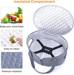 BAGSPRITE Slow Cooker Carrying Case Compatible with 6-8 Quart Crockpot Carrier for Hot Food and Hamlton Beach Slow Cooker Tote with Lid Fastener for Crock-pot Dust Cover Applicances
