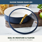 GreenPan Nonstick Reserve Pro 10 Piece Cookware Set, NSF Certified Ceramic, Hard Anodized PFAS-Free Pots & Pans Set with Lids, Stainless Steel Handles, Oven & Dishwasher Safe, Twilight Blue