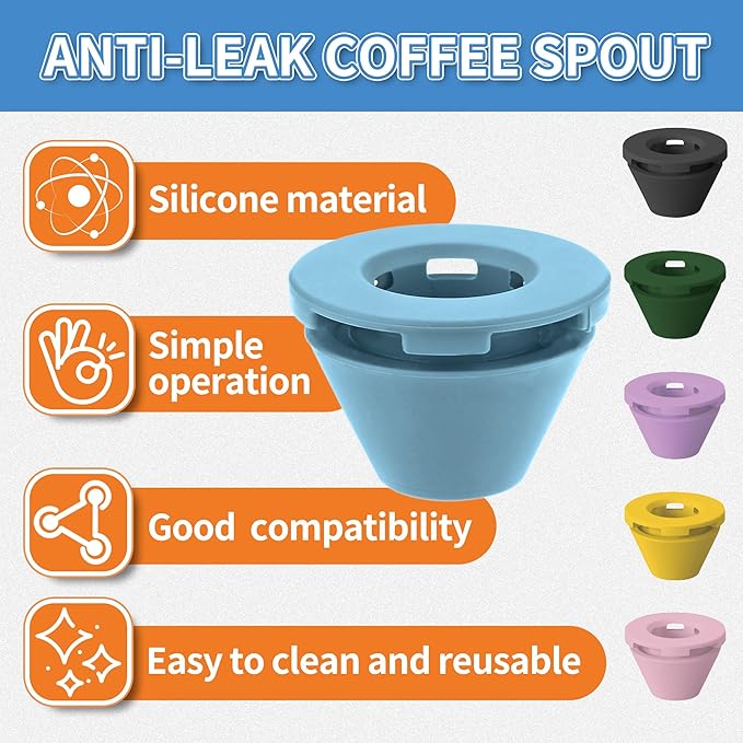 Silicone Anti-Leak Coffee Spout for Keurig K-Mini & Express - Splash-Proof Accessory, No Mess Drip-Free Design, Easy to Clean & Reusable (Green)
