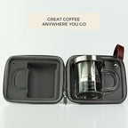 Travel Glass Pour Over Coffee maker Set 4pcs (Gray) | 18/2 Stainless Steel Filter Dripper and Lid | BPA Free Borosilicate Glass Mug | Paperless Drip Coffee Maker Pour Over For Coffee Lovers