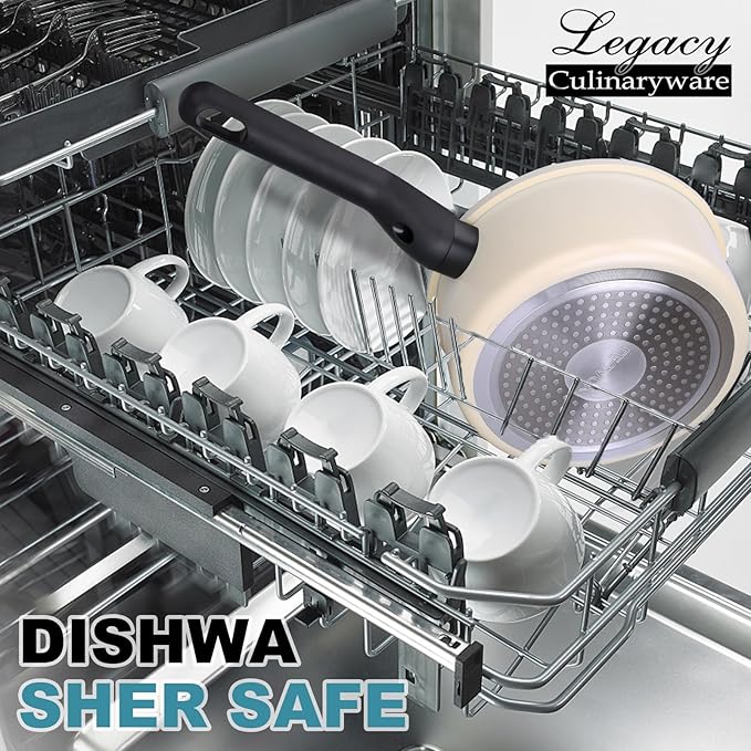 Nonstick Sauce Pan with Lid,1.5Qt & 2Qt Set, PFOA Free,Kitchen Pots Induction Pot,Cream