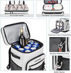 Large Waterproof Insulated Cooler Backpack for Men & Women, Leak Proof Cooler Backpack for Camping, Beach, Fishing, Picnic, Travel, Outdoor, 30L, 48Cans