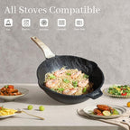 23-Piece Nonstick Pots and Pans Set – Granite Cookware Set, PFOA-Free – Includes Frying Pans, Saucepans, Griddle, Egg Pan – Induction, Gas, Electric Compatible – Black