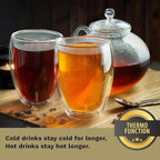 Creano Premium Double-Walled Drinking Glasses 12.5oz / 400 ml - Set of 6 - Professional Quality - 100% Dishwasher Safe (4x 12.5oz)