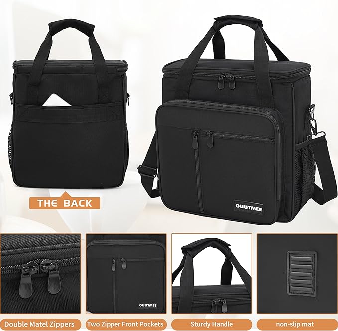 Coffee Maker Carrying Bag Compatible with Keurig K-Mini or K-Mini Plus, Single Serve Coffee Brewer Portable Storage Bag with Extra Pockets, Storage Tote Case With Shoulder Strap