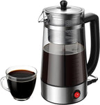 Percolator Coffee Pot Electric 10 Cup, Automatic Keep Warm, Stainless Steel Basket, Cool-Touch Handle