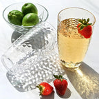 Kate Aspen Clear Hammered Acrylic Cups - Plastic Drinking Glasses Set of 8, 23 oz, Plastic Tumblers Dishwasher Safe, Shatterproof Cups Reusable for Water, Lemonade, Cocktails