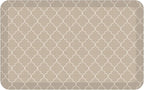 GelPro Anti-Fatigue Designer Comfort Kitchen Floor Mat, 20x32, Trellis Khaki Stain Resistant Surface with 3/4” Thick Ergo-Foam Core for Health and Wellness