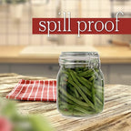Galashield Glass Jars with Lids Food Storage Jars with Airtight Lids Leak Proof Glass Canisters Kitchen Jars [32 oz]