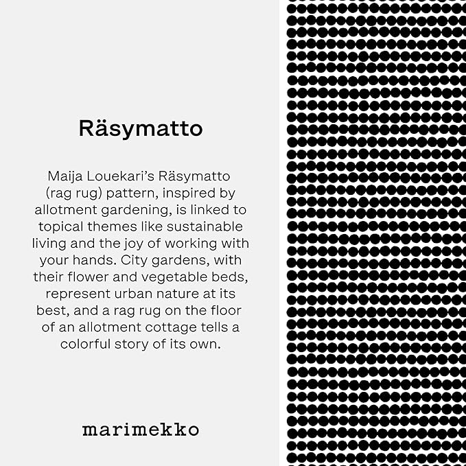 MARIMEKKO Oiva Räsymatto Stoneware Teapot — Refine Your Kitchen Décor with Our Iconic Black & White Stoneware — Stylish Ceramic Teapot with Tea Infuser Lid (26.63 oz)