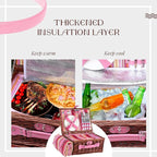 Picnic Basket Set for 4 with Waterproof Blanket Mat Insulation Bag Wicker Pink Red Stripe Classic Gift for Wedding Birthday Summer Camp Outdoor Camping Beach Travel Christmas Vacation
