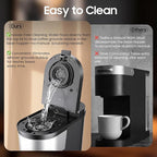 Grind and Brew Coffee Maker,Drip Coffee Maker with Grinder Built In,5-Cup Programmable Coffee Machine with Brew Strength,Warming Plate and Multiple Grind Levels for Home & Office