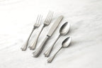 Fortessa San Marco 18/10 Flatware 5 Piece Place Setting, Service for 1, Antique Silver