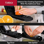 Fullstar The Original Pro Chopper - Vegetable Chopper and Spiralizer, Food Chopper with Container, Fruit Slicer, Kitchen Gadgets & Accessories, Home Essentials (8 in 1, Black)