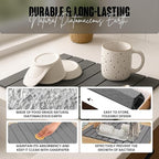 Large Stone Dish Drying Mat for Kitchen Counter, Instant Drying Pad, Super Absorbent Foldable Dish Drying Mat, 24"×16", Dark Gray