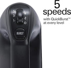 Hamilton Beach Professional 5-Speed Electric Hand Mixer with High-Performance DC Motor, Slow Start, Snap-On Storage Case, Stainless Steel Beaters & Whisk, Black (62651)