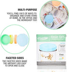 Masontops Tough Tops - Ball Wide Mouth Mason Jar Lids Plastic Leakproof - Multi Colored Plastic Mason Jar Lids - Reusable Canning Lids fit Ball Jars